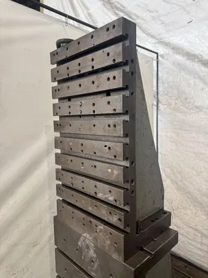 20" WIDE X 80" TALL X 24" DEEP T-SLOTTED ANGLE PLATE SET. STOCK # 0432326