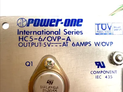 USED POWER‑ONE 5V 6A LINEAR REGULATED POWER SUPPLY WITH OVP