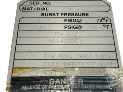 NEW FIKE AD-BI RUPTURE DISK 2" 18.26 PSIG @72 DEGREE 9.98 PSIG @400 DEGREE ADBI