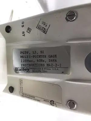 Bailey Control Systems PG3V Multi-Pointer Liquid Level Gauge 120VAC 60Hz