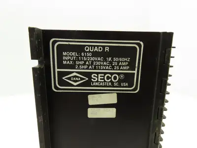 Warner Electric 6150 Quad R DC Drive 1Ph 115/230VAC 25A 5HP
