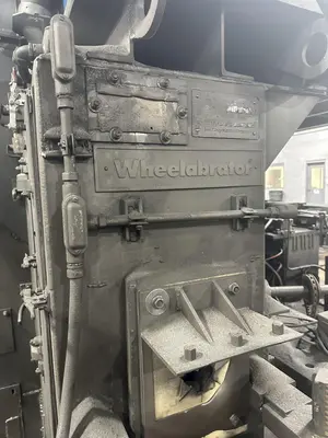 6" X (2) 15 HP WHEEL WHEELABRATOR "SKEW ROLL PIPE & BAR" SHOT BLAST BLASTER SYSTEM: STOCK #20002