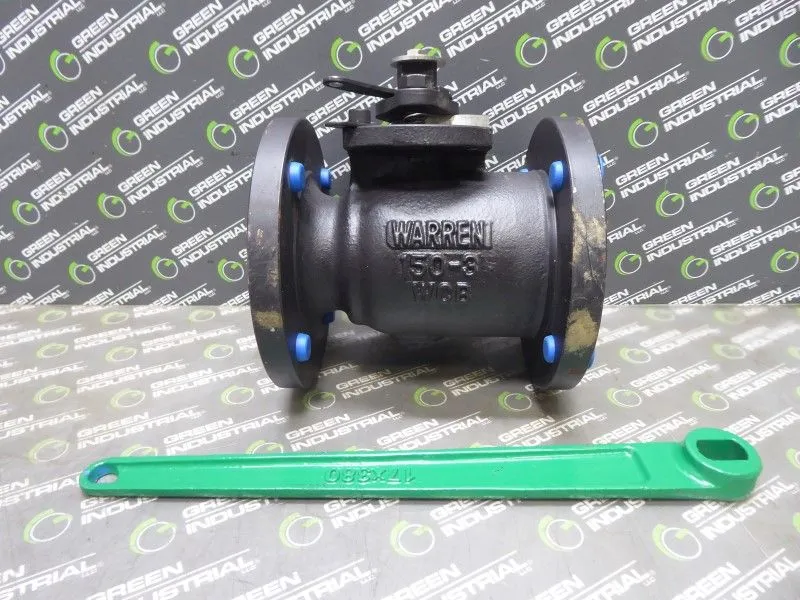 3" Warren 5155FS Ball Valve with Handle 285 PSIG at 100°F Class 150 New