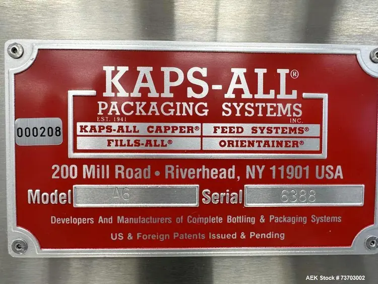 Used KAPSALL A6 Cappers Illinois US | Aaron Equipment #1362648
