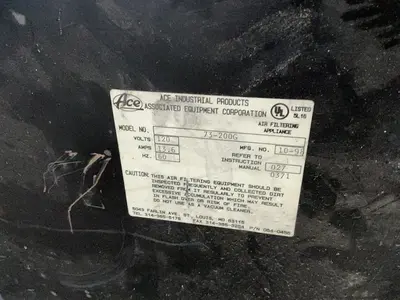 Used 1998 ACE 732000G Dust Collectors Ohio US | HGR 24 #1311006
