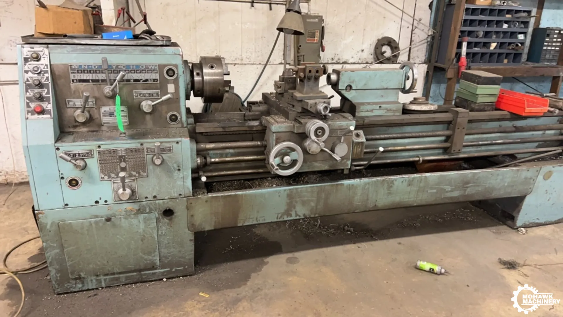 17/25" x 80" TOOLMEX/POLAMCO "TUG-40" GEARED-HEAD GAP-TYPE ENGINE LATHE w/TAPER ATTACHMENT - INCH/METRIC THREADING - CHUCK