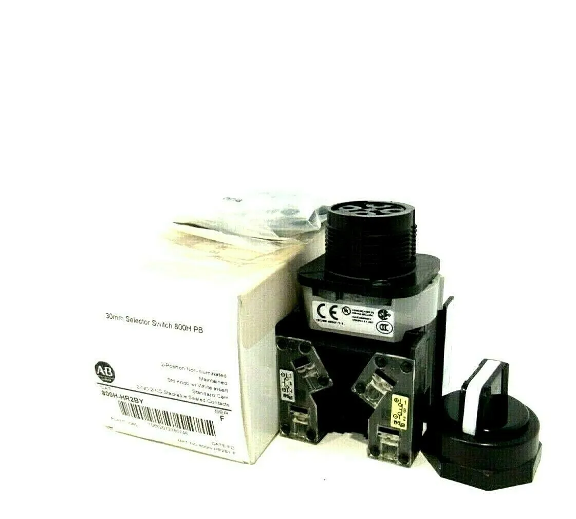 NEW ALLEN BRADLEY 800H-HR2BY SELECTOR SWITCH SER.F 800HHR2BY