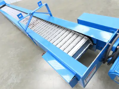 Hennig SCI TP30/TP40 10' 5"L Portable Chip Conveyor 8"x 10' Belt 230/460V 3PH