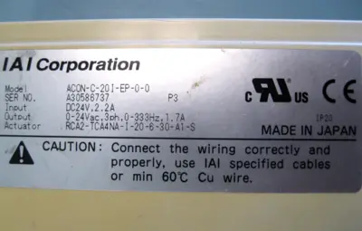 USED IAI Corporation ACON-C-20I-EP-0-0