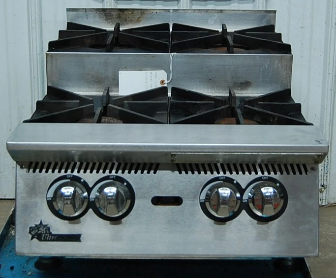 142-0542 Star 804HA-SU 24” Gas Countertop Step-Up Hot Plate