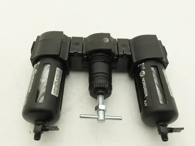 Norgren C74A-3AT-QP3-RMG-QPN Air Line Filter Regulator Lubricator Combo 3/8"NPT