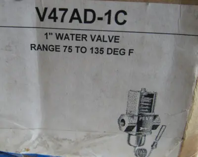 NEW JOHNSON CONTROLS V47AD-1C 1" WATER VALVE 75-135 DEG V47AD1C