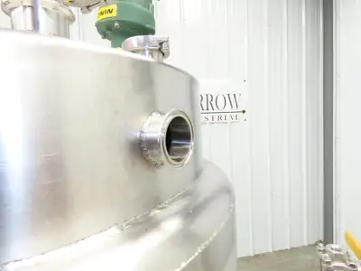Avins Direct Steam 100 Gallon Mixing Tank 1/3Hp Lightnin Mixer Food Grade SS