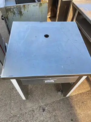 Used ColorPoint Used 30" Colorpoint Stainless Steel Work Top Table with Caster Wheels and Drawer- SS266 Food Prep Tables Illinois US | Falcon Restaurant Supply #1375888