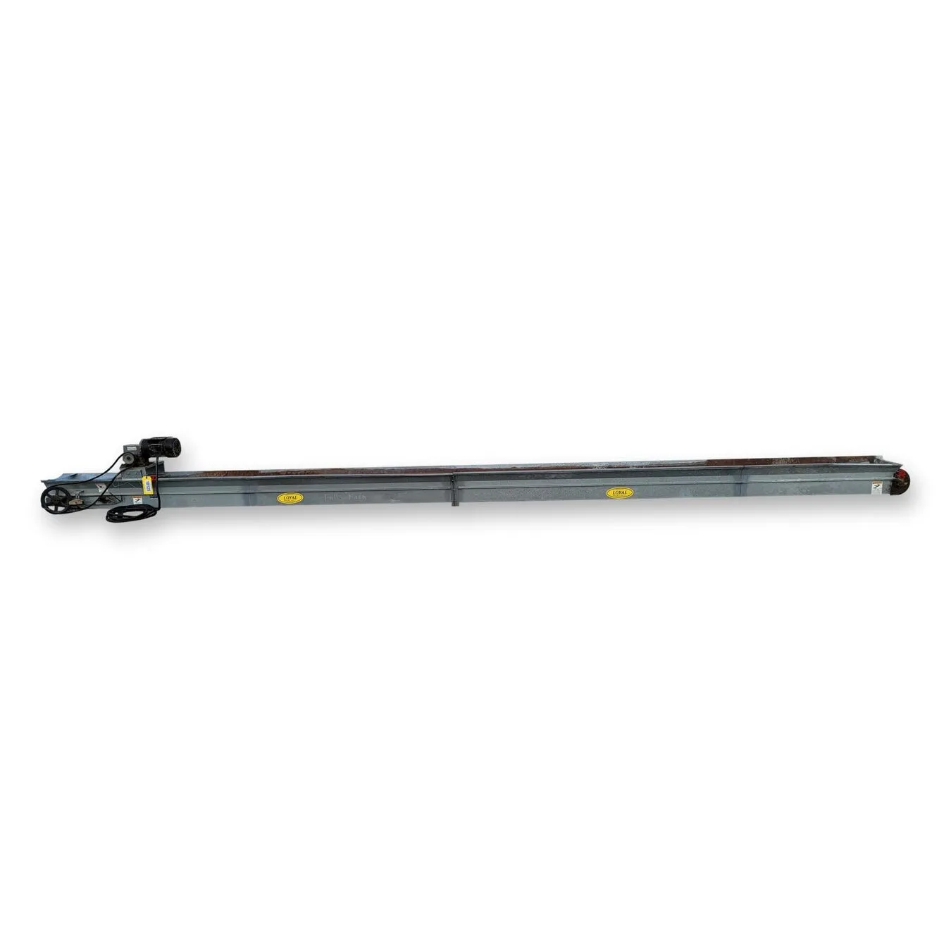 Used 7"W X 23'-5"L Galvanized Single Chain Drag Conveyor
