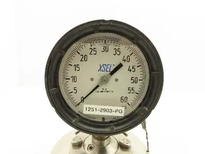 Wika Xsel 23X.34 4.5 Pressure Gauge 4-1/2" Dial 0-60Psi w/6" Flanged Diaphragm