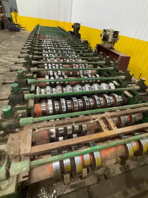 36" HI-RIB (7.2 TYPE) PANEL RAFTED ROLLFORMER LINE;  INCLUDES UNCOILER, ROLLFORMER & FLYING CUTOFF SHEAR: YOBRO #24156
