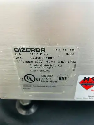 Bizerba SE12 Commercial Deli Meat Slicer Fully Refurbished Tested and Working