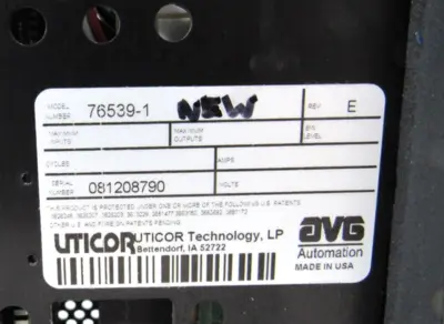 NEW UTICOR 76539-1 OPERATOR INTERFACE 765391