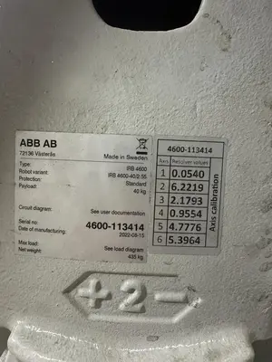 Used 2022 ABB ABB IRB 4600-40/2.55 Robots Michigan US | RAB Industries, Inc. #717918