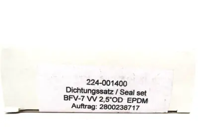 NEW SEALED GEA TUCHENHAGEN 224-001400 SEAL SET BFV-7 VV 2,5"OD EPDM 224001400