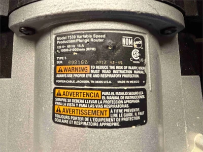 Used PORTER CABLE 7539 Routers Colorado US | MachineryMax #1518853