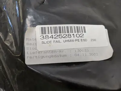 New | in-Stock BOSCH REXROTH SLIDING RAIL UHMW-PE ESD 25M ESD Testers | Maverick Industrial Sales #1108912