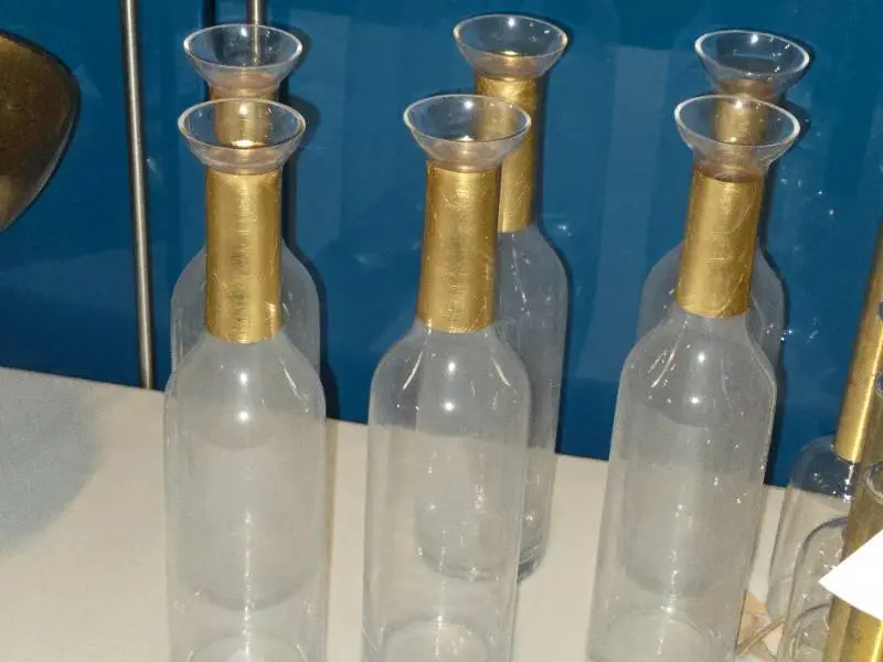 Lot of (6) Glass Bottle Vase 3 1/2" x 14 1/2"