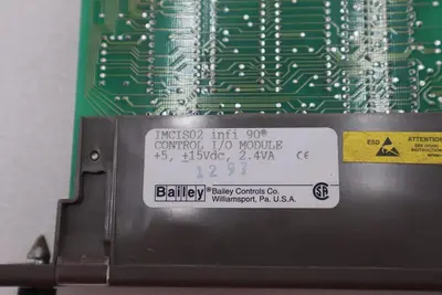 Bailey Infi 90 IMCIS02 Control I/O Module PLC 2.4VA SADR 9 3A-4-6 #K-1622