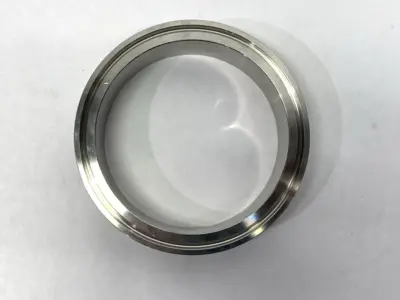 USED SANITUBE STAINLESS STEEL PIPE FITTING T316 3-6/10" ID X 4" OD