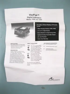 NEW Action Instruments V508-5011-1-0