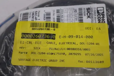 NEW SICK 2079295/ DOL-1204-W10MC75KM0 10M LENGTH STOCK G806A