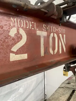 2 TON WALLACE A FRAME ROLLING GANTRY CRANE. STOCK # 0523823