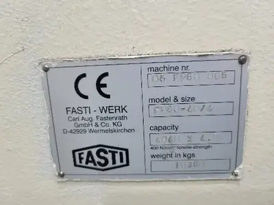 Used FASTI FP6040/4 Folding machines Ohio US | HGR 24 #728597
