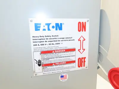 Eaton DH364FGK Fusible Disconnect Safety Switch 200A 600V 3Ph
