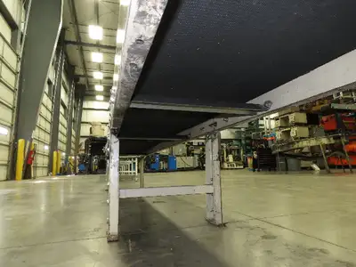 Lewco 21"x 18' Slider Bed 18" Belt Conveyor .5Hp 460V 3PH Center Drive 64 FPM