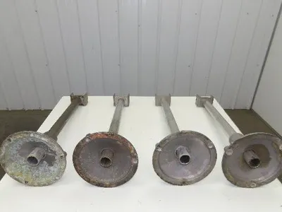 3.75" Tabletop Conveyor Aluminum Pedestal Round Pipe Leg Stand 28"-32"H Set of 4