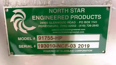 North Star 755 XP perforate basket centrifuge, 304SS.