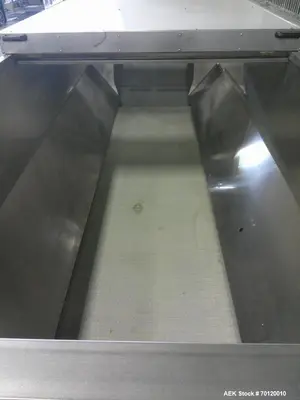 Used Stainless Steel Inclined Conveyor | Hopper Feed Elevator Conveyor System