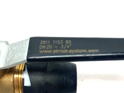 USED AIRNET BALL VALVE FEMALE 3/4" NPT TO DN20MM AIR TUBE