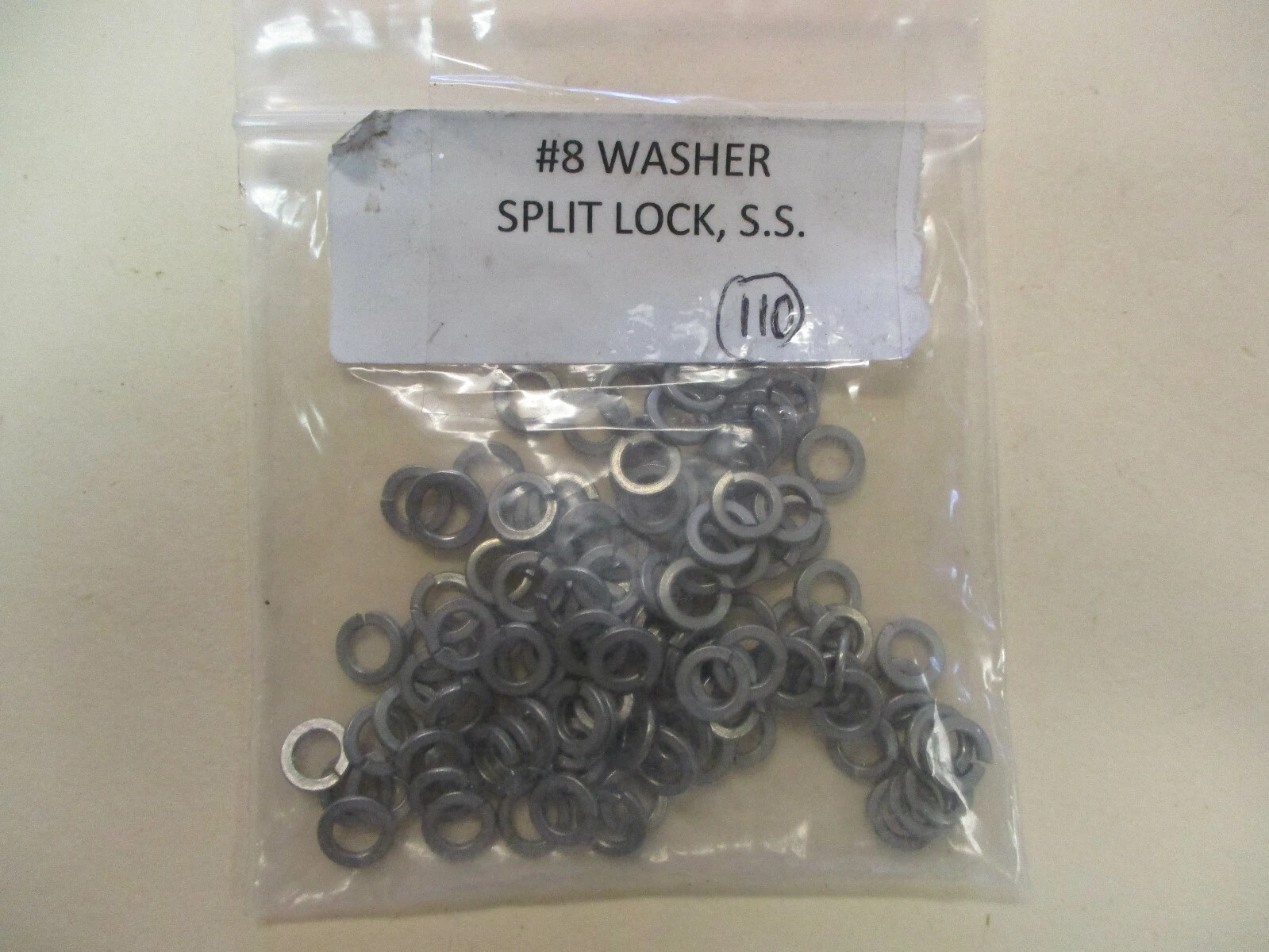 New #8 Split Stainless Steel Split Lock Washers (QTY 110)