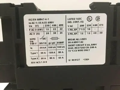 USED SIEMENS 3RT1036-3AK60