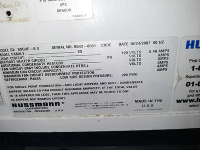 80-0021 Hussmann SSGVE Remote Full Service Fresh Meat Display Cooler Case