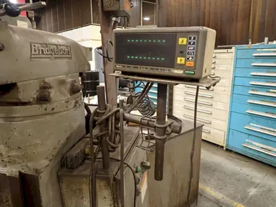 2 HP X 9" X 42" BRIDEPORT SERIES I VERTICAL RAM TYPE KNEE MILL DRO POWER FEEDS VARIABLE DRIVE: YOBRO #24264