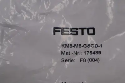 NEW Festo KM8-M8-GSGD-1 Connecting Cable. PN: 175489 STOCK L-215-C