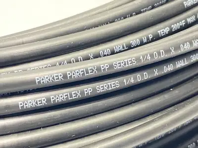 USED PARKER FLEXIBLE POLYPROPYLENE PNEUMATIC TUBING 500FT
