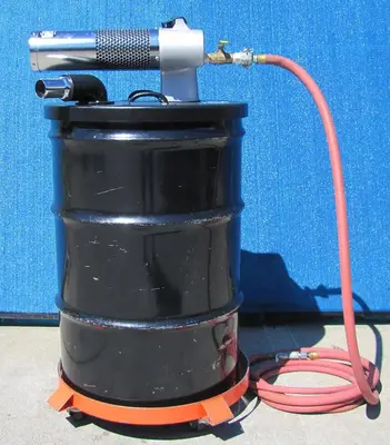 Guard Air Portable Air Powered Vacuum Cleaner 55 Gallon Drum w/ Air Hose