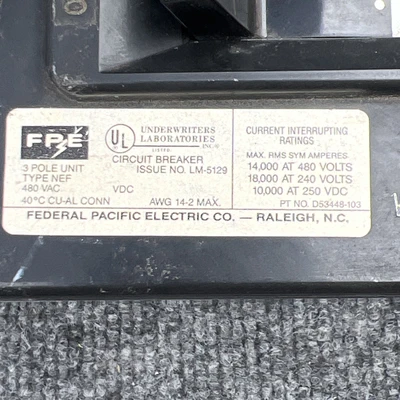 Used FPE ["NEF431015 NEF431015", "NEF431015"] Circuit Breakers California US | Davliegogo LLC #1707104