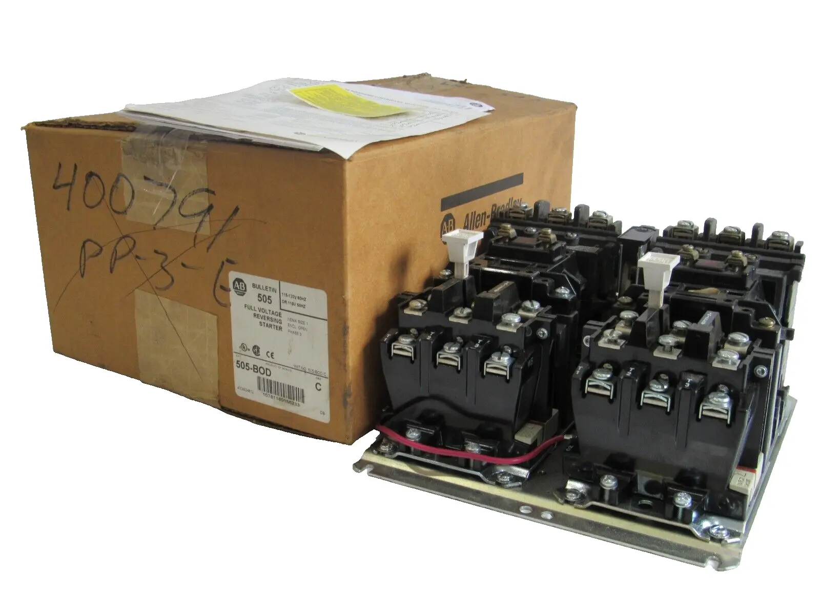 ALLEN BRADLEY 509-BOD REVERSING STARTER SERIES C 500F-BO*930 509BOD NEW, SURPLUS