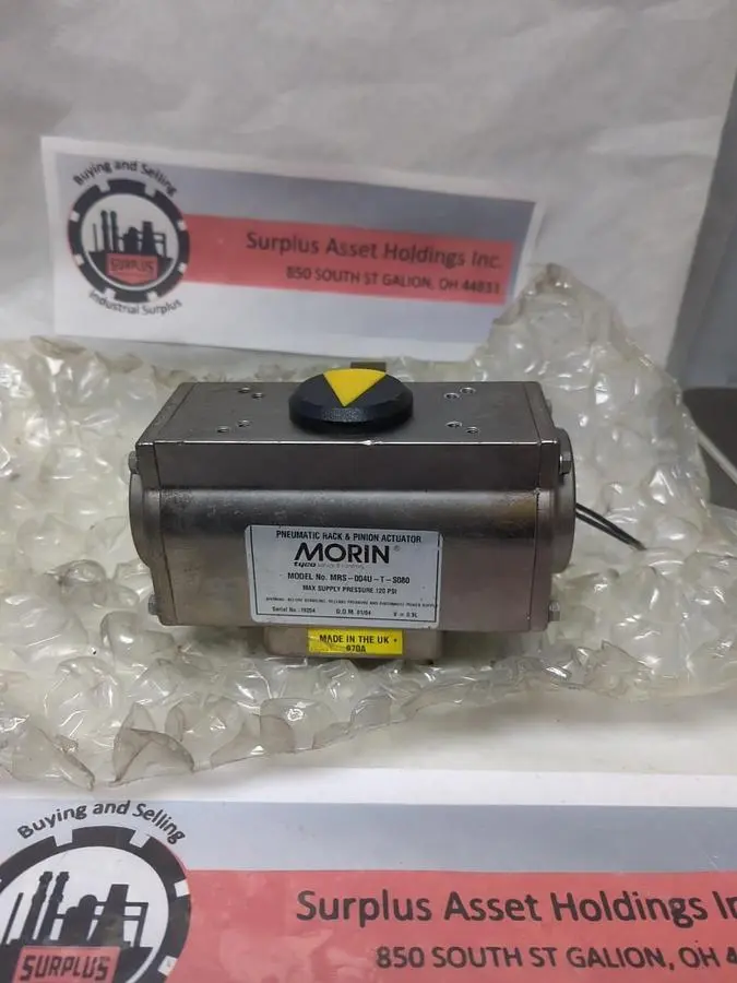 New | in-Stock MORIN MRS-004U-T-S080 Parts (Hydraulics and Pneumatics) | Surplus Asset Holdings #1227266